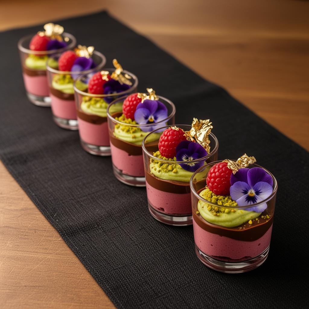 Mini-Dessertgläser mit Beeren